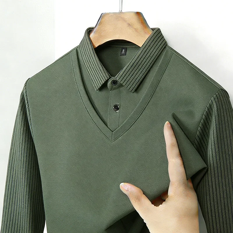 Men's Fake Two Piece Shirt Col - огляд і ціна Golf Tees